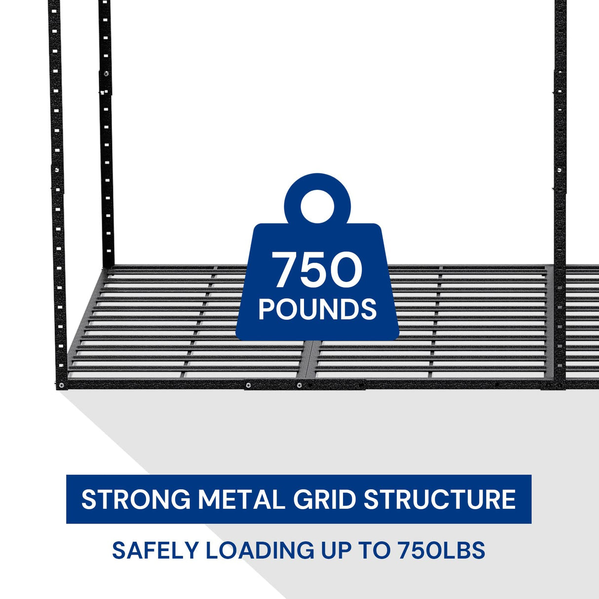 SunsGrove 4x8 Overhead Garage Storage Rack, 750LBS Adjustable Ceiling Mounted Storage Racks Heavy Duty, Hanging Garage Storage, 48 in. W x 96 in. L x SunsGrove