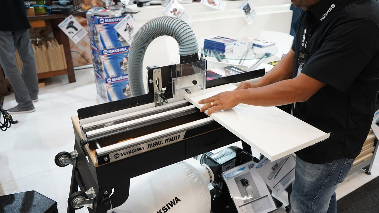 Maksiwa Portable Edgebander + Edge Trimmer + Workbench Combo - Hot Melt System - Pellet Low Temperature Glue - Edgebanding Solution with 2-Year Maksiwa