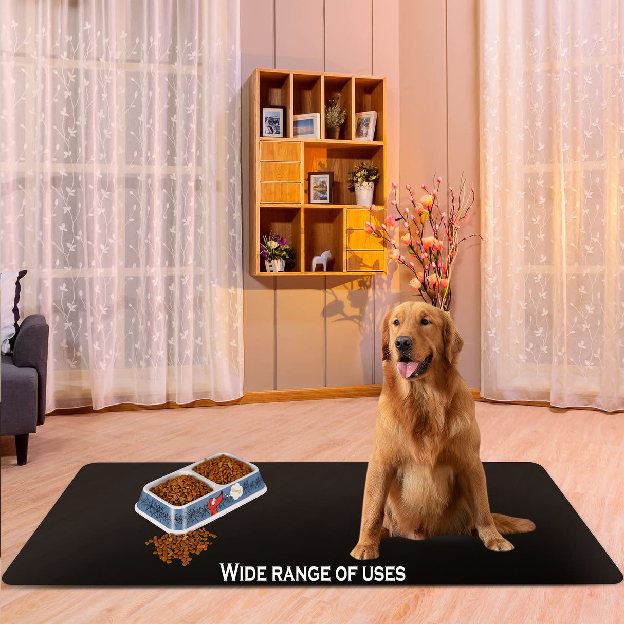 36x24 Inch Extra Large Silicone Table Protector Craft Mat for Painting, Clay, Projects, Arts and Crafts, Soldering and Resin. (Black) Cattolo