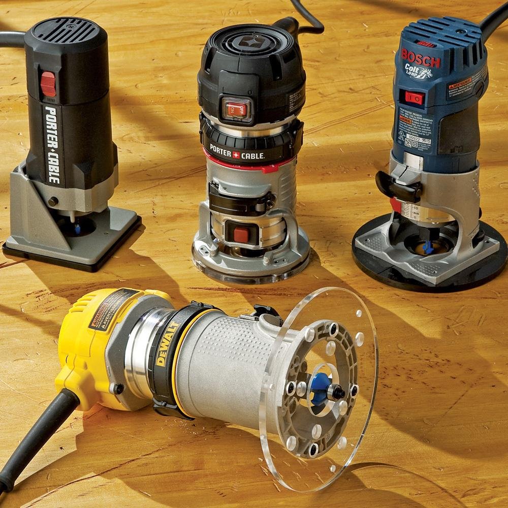 Rockler Trim Router Table – Adjustable Table Router - Best Router Table w/ Pre-Drilled Holes on Back - Router Table w/ High-Visibility Bit Guard, ROCKLER