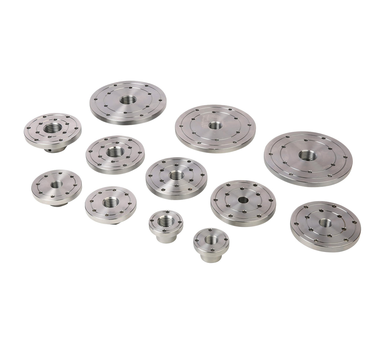 VINWOX 4" Wood Lathe Steel Faceplate, 3/4”x16TPI Spindle Thread Woodworking Machine Chuck Face Plate VINWOX