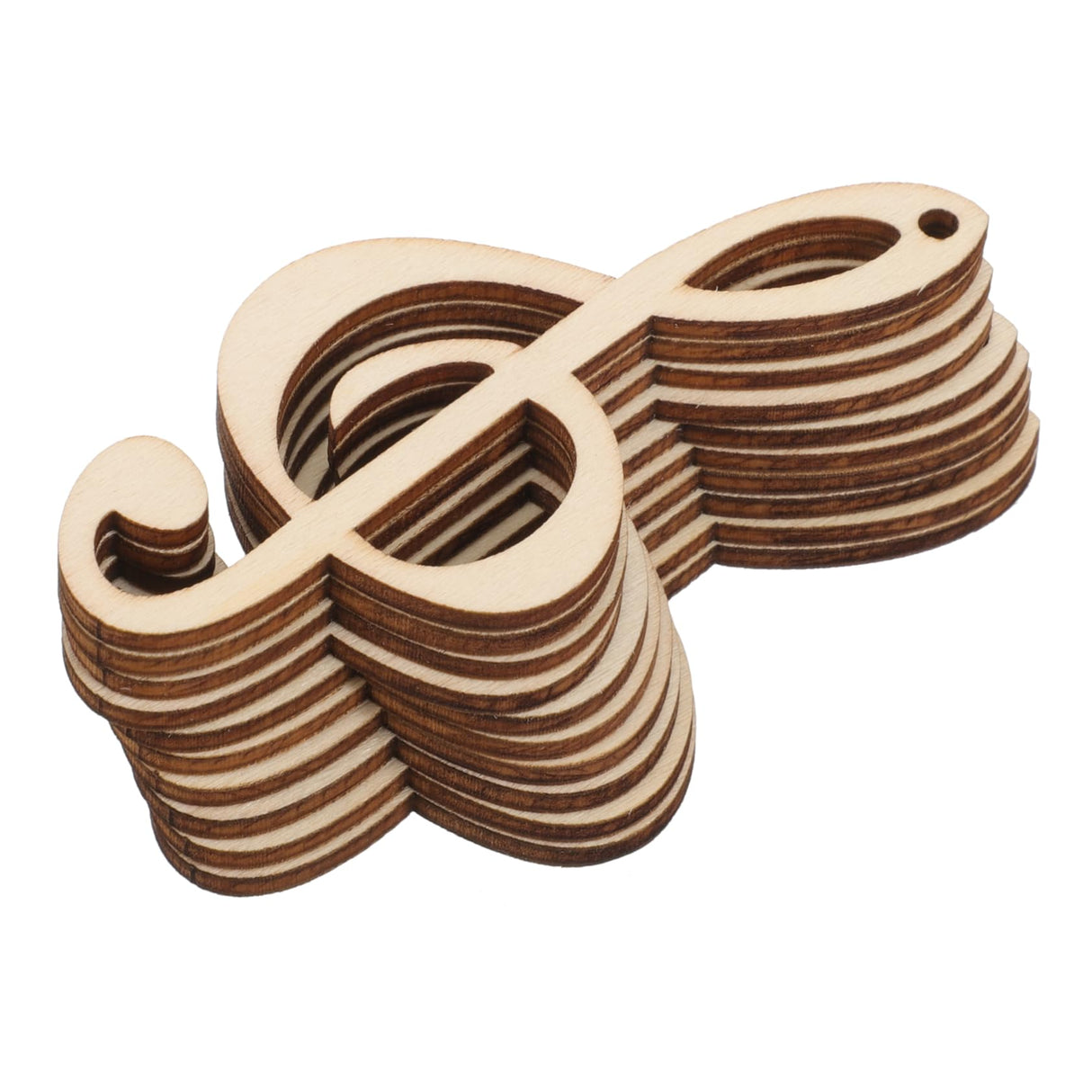 TEHAUX 10pcs Home Decor Wood Door Sign DIY Wooden Craft Musical Theme Party Favor Wood Centerpieces Wooden Slices Music Note Cutouts Wood DIY Craft TEHAUX