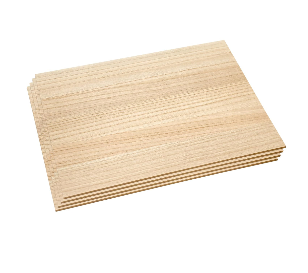 4 Pack Veneered MDF Sheets 15"x20"-1/4 Inch Thickness Wood Planks MDF Wooden Boards Double-Sided for DIY Crafts Cregugua