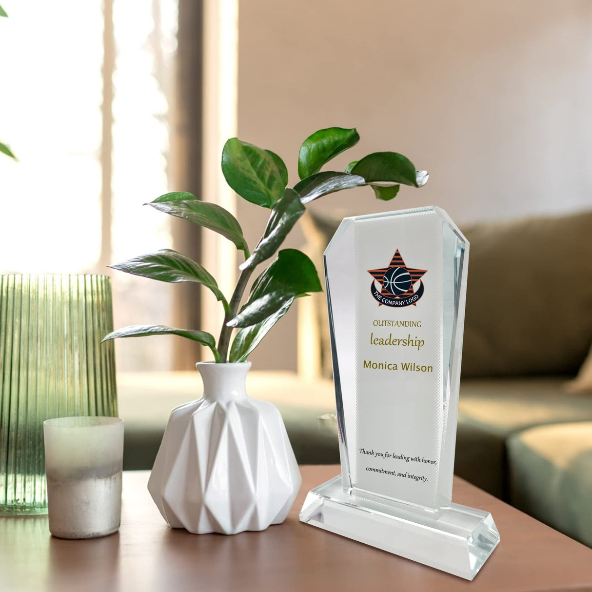 Ismosm Sublimation Blanks Products Crystal Plaque Blank Tabletop Decor Decorative Signs Award Plaque Custom Photo Picture Frame DIY Gifts with Gift Ismosm