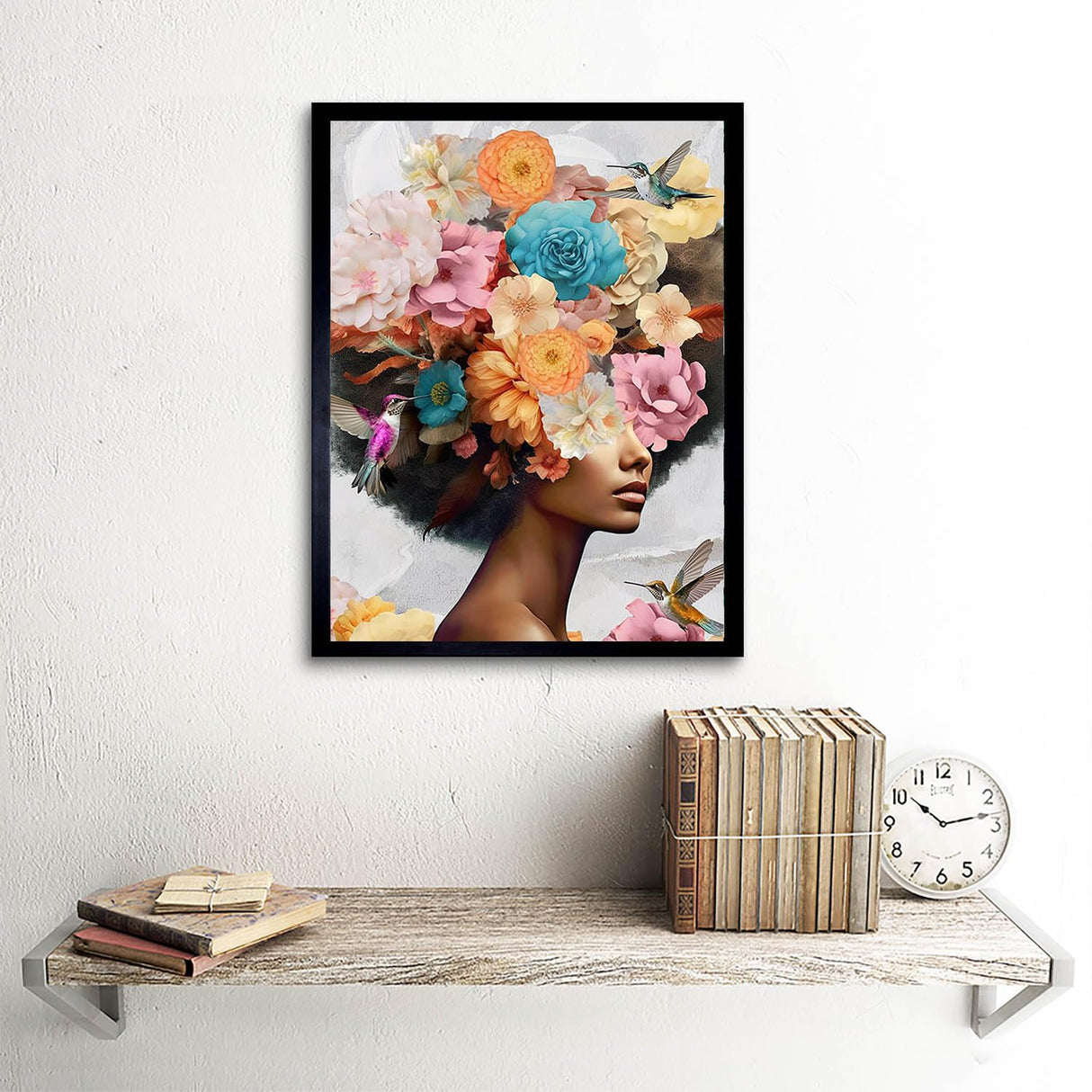 Ksxistiyt Diamond Art Painting Kits for Adults, Flower Women Full Drill Diamond Dots Paintings for Beginners, Round 5D Paint with Diamonds Pictures Ksxistiyt