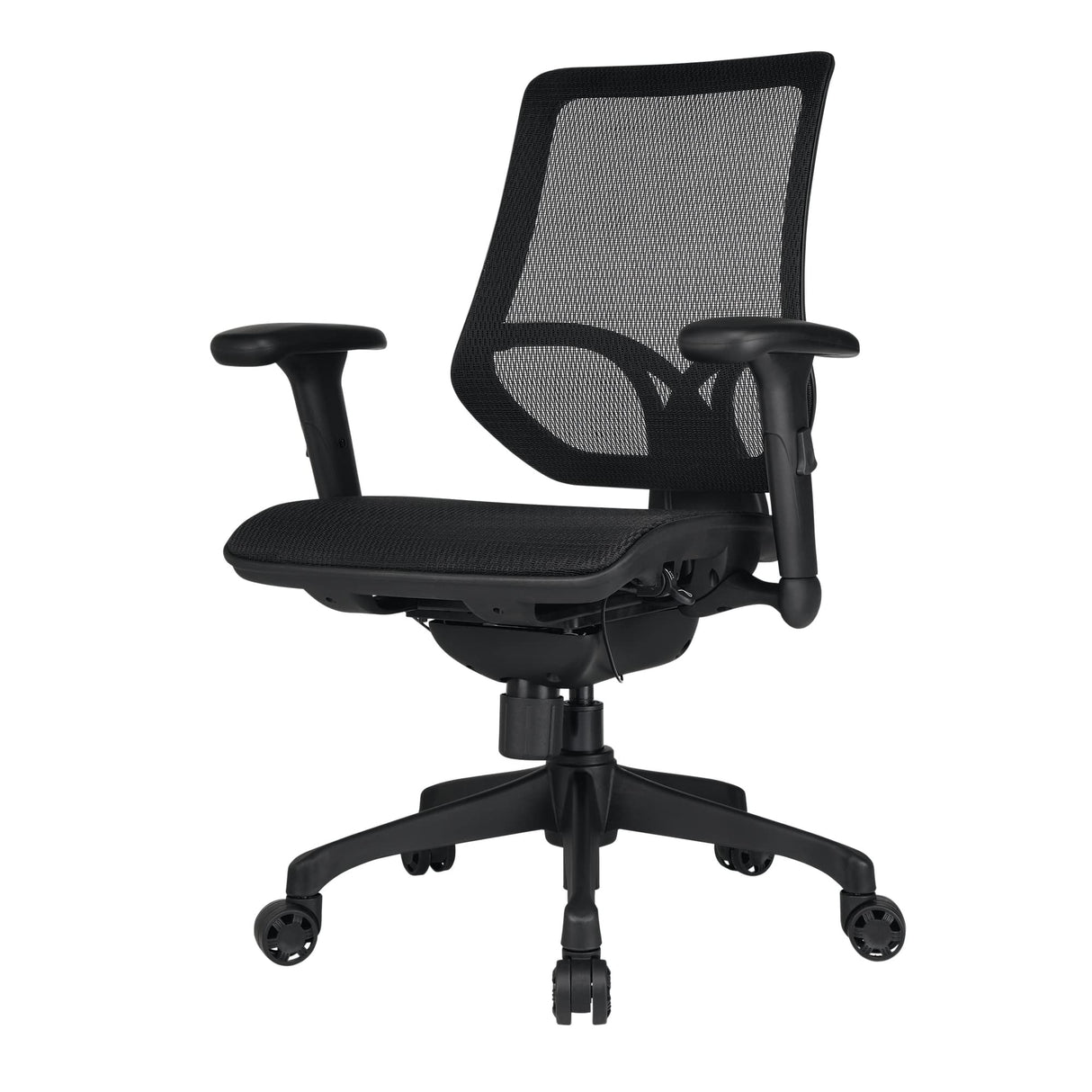 WorkPro® 1000 Series Ergonomic Mesh/Mesh Mid-Back Task Chair, Black/Black, BIFMA Compliant WorkPro
