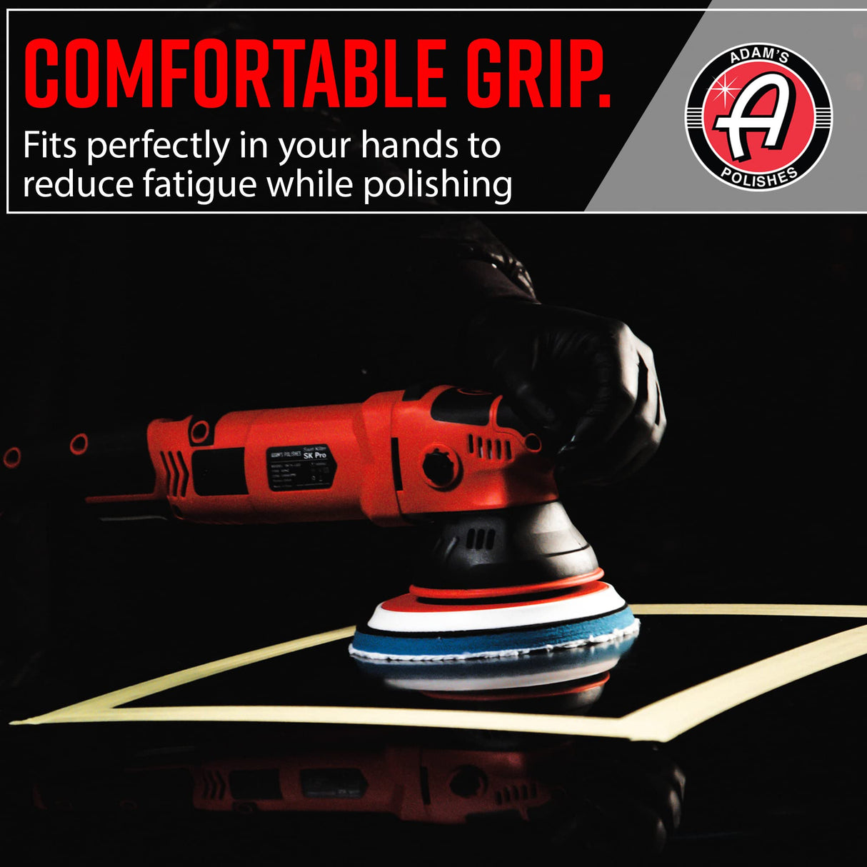 Adam's Polishes SK Pro 15mm Car Polisher - Professional Buffer Polisher For Car Detailing | Use W/Car Polish, Polishing Compound, or Car Scratch Adam's Polishes