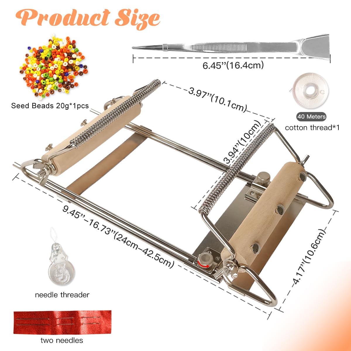 hobbyworker The Third Generation Beading Loom Kit with Seed Beads, Bead Needle,Beading Thread,Needle Threader,Bead Scoop and Instruction Manual,Bead hobbyworker