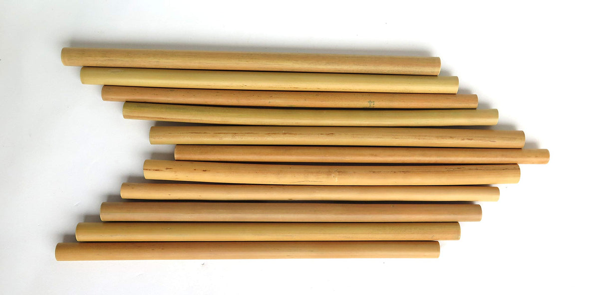 IA Crafts Bamboo Sticks, Bamboo Straws, Bamboo Stakes Craft Supplies, for Crafts and DIY, Natural Bamboo Color, 7.87” Long and 0.32"-0.40" in IA Crafts