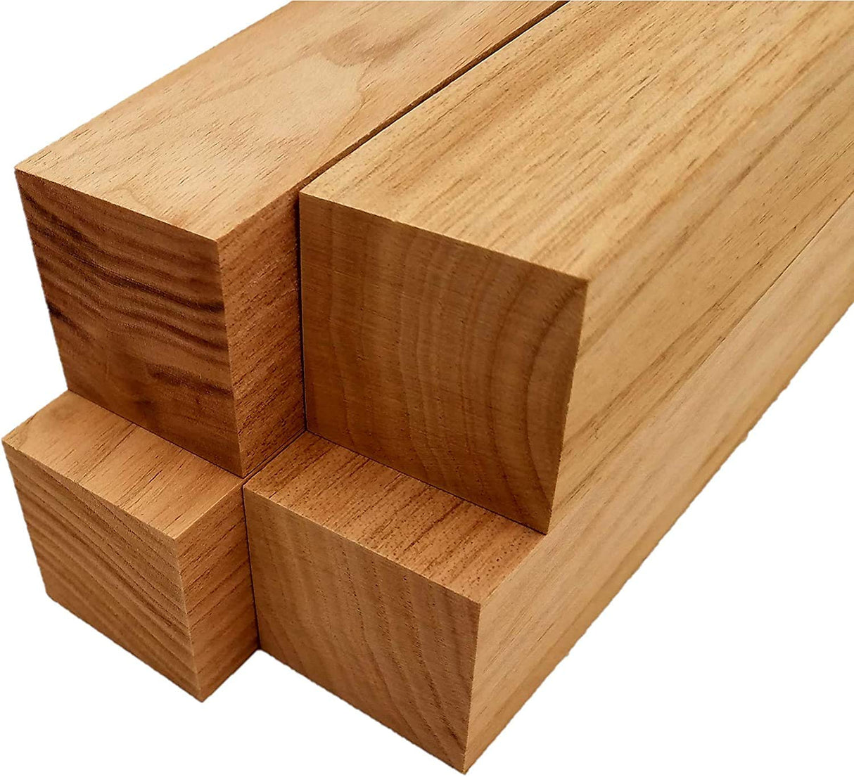 Butternut Lumber Square Turning Blanks Carving Blocks - 1.5" x 1.5" (4 Pcs) (1.5" x 1.5" x 6") Barrington Hardwoods