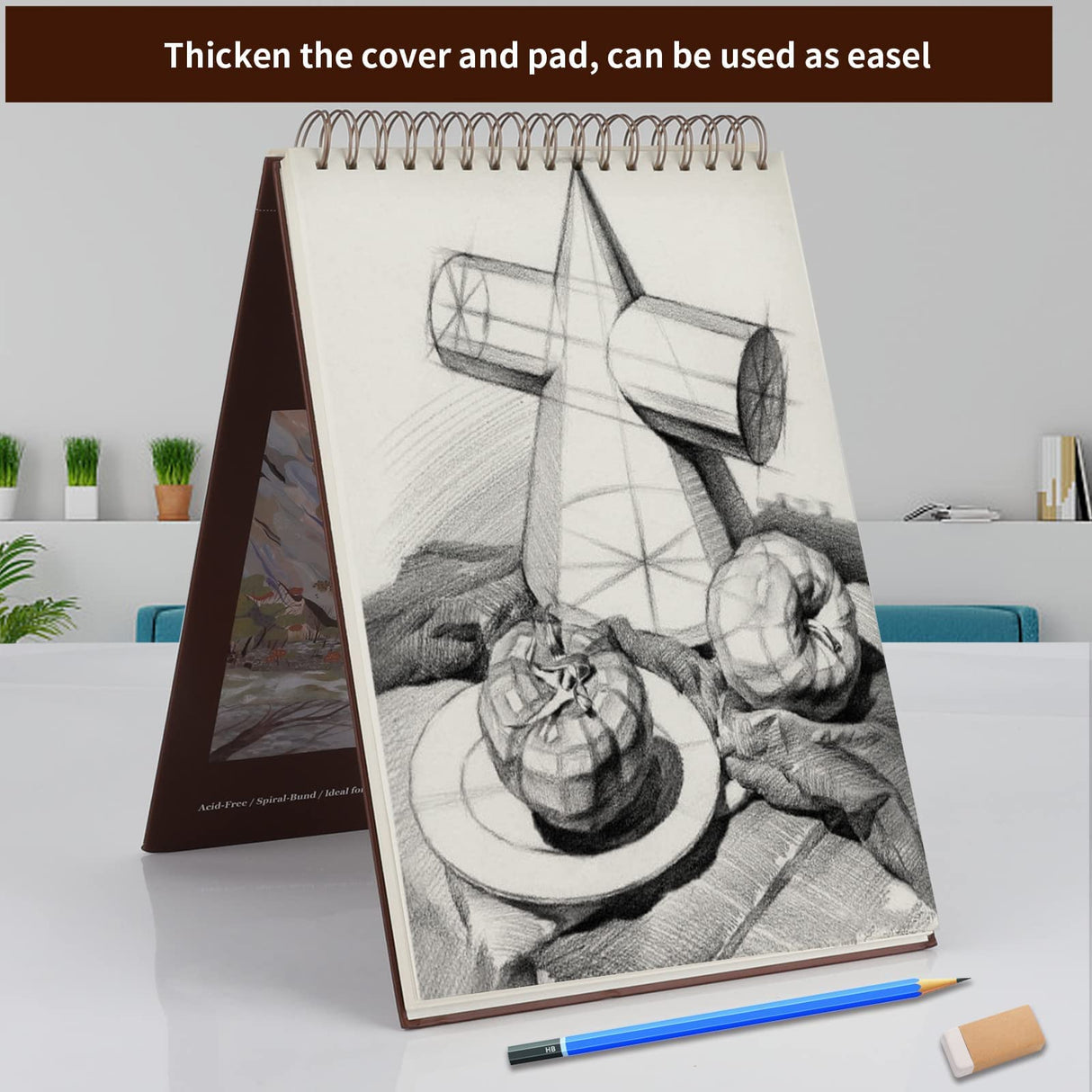 Mixed Media Sketch Pad, 9 x 12 inches, 60 Sheets (98lb/160gsm) Heavyweight Drawing Papers, Top Spiral Bound Hardcover Sketchbook, for Wet and Dry MOFUNY