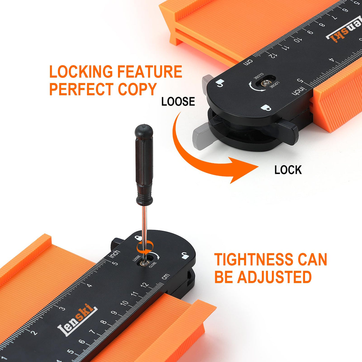 Lenski Stocking Stuffers Gifts for Men, Connectable Contour Gauge Mens Gifts for Christmas, Gifts for Dad Him Husband, Dad Gifts for Men Who Have Lenski