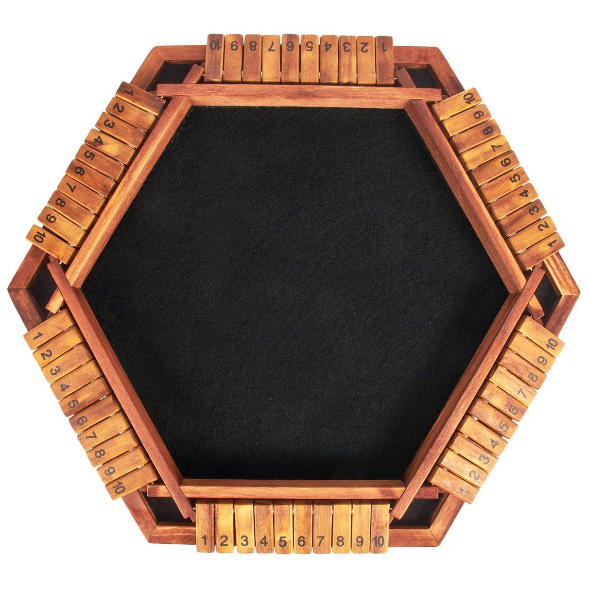 AMEROUS Upgraded 1-6 Players Shut The Box Dice Game, Wooden Board Table Math Game with 16 Dice for Kids Adults, Family Classroom Home Party or Pub AMEROUS