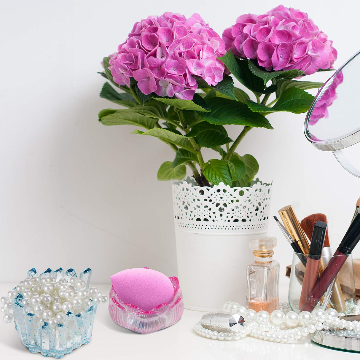 3 Shapes Resin Candle Holder Silicone Moulds Crystal Shape Candle Holder Mould Flower Lotus Tealight Resin Mould Lotus Candlestick Epoxy Casting Patelai