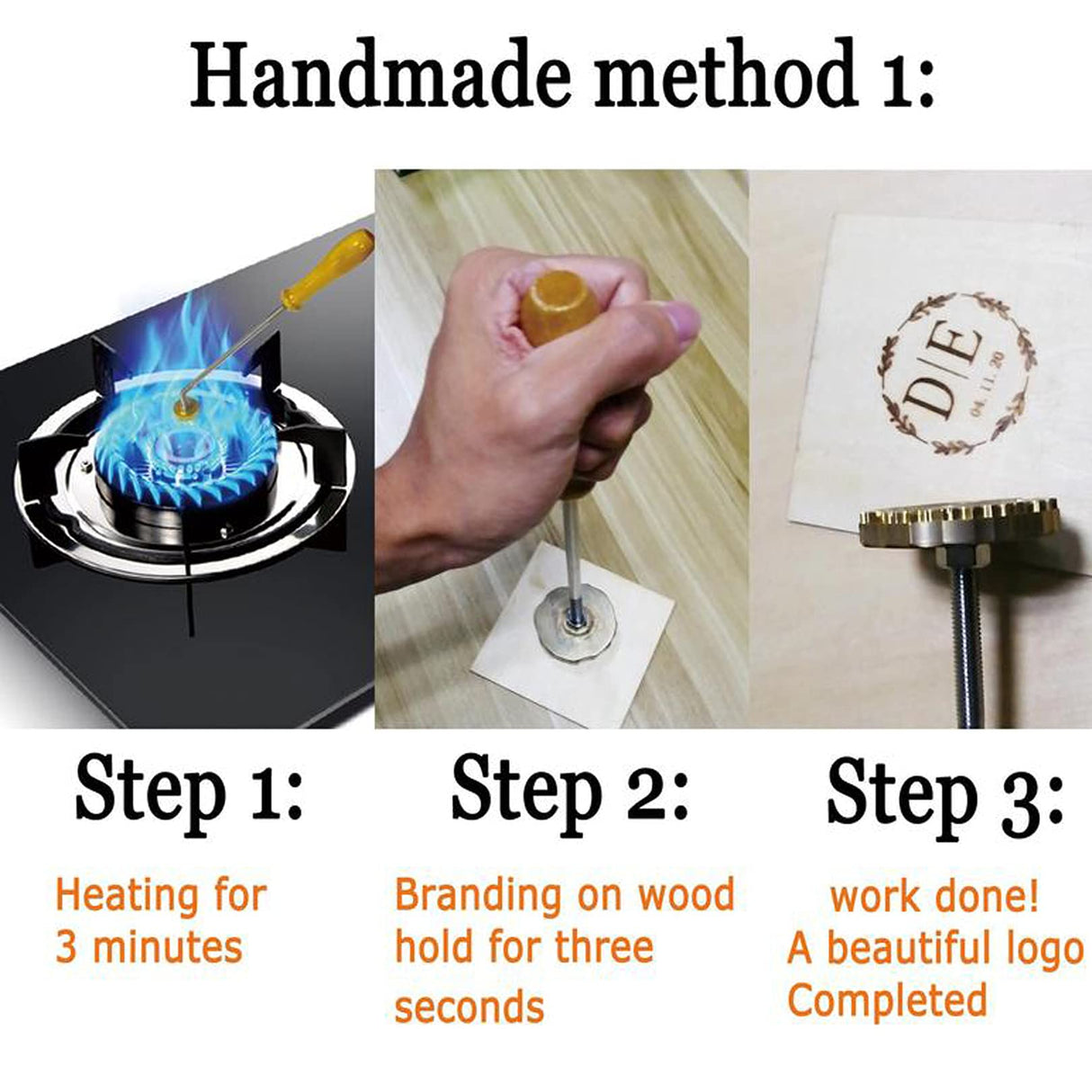 Custom Wood Branding Iron with Handle for Unique Personalised Crafting - Arokimi Arokimi