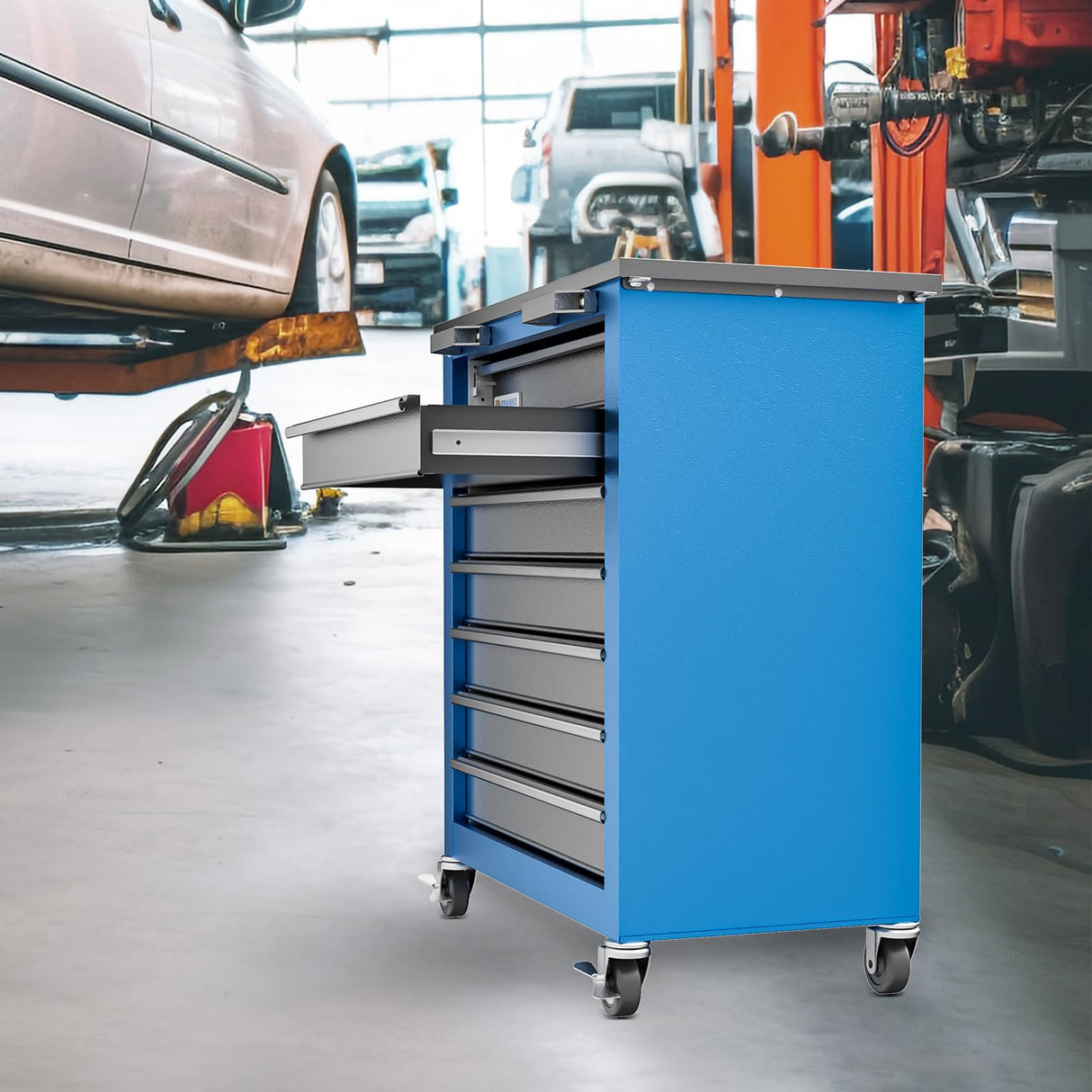 LARBANKE Tool Chest,7-Drawer Multifunctional Tool Cabinet,Rolling Tool Chest on Wheels with Keyed Locking System,and 4 Foot Pad,Tool Chet can be LARBANKE