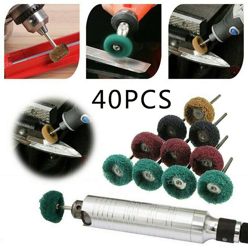 Rocaris 40 Pack 1 inch Abrasive Wheel Buffing Polishing Wheel Set for Rotary Tool - 25mm… Rocaris