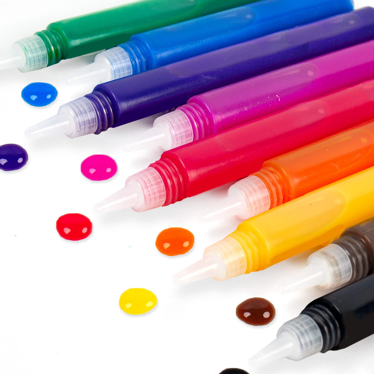 Horizon Group USA 10-Pack of Suncatcher Paint Pens, 10ML Each, 10 Colors, for Kids, Supplies for Painting Suncatchers, Window Art Paint Refill, Arts Made By Me