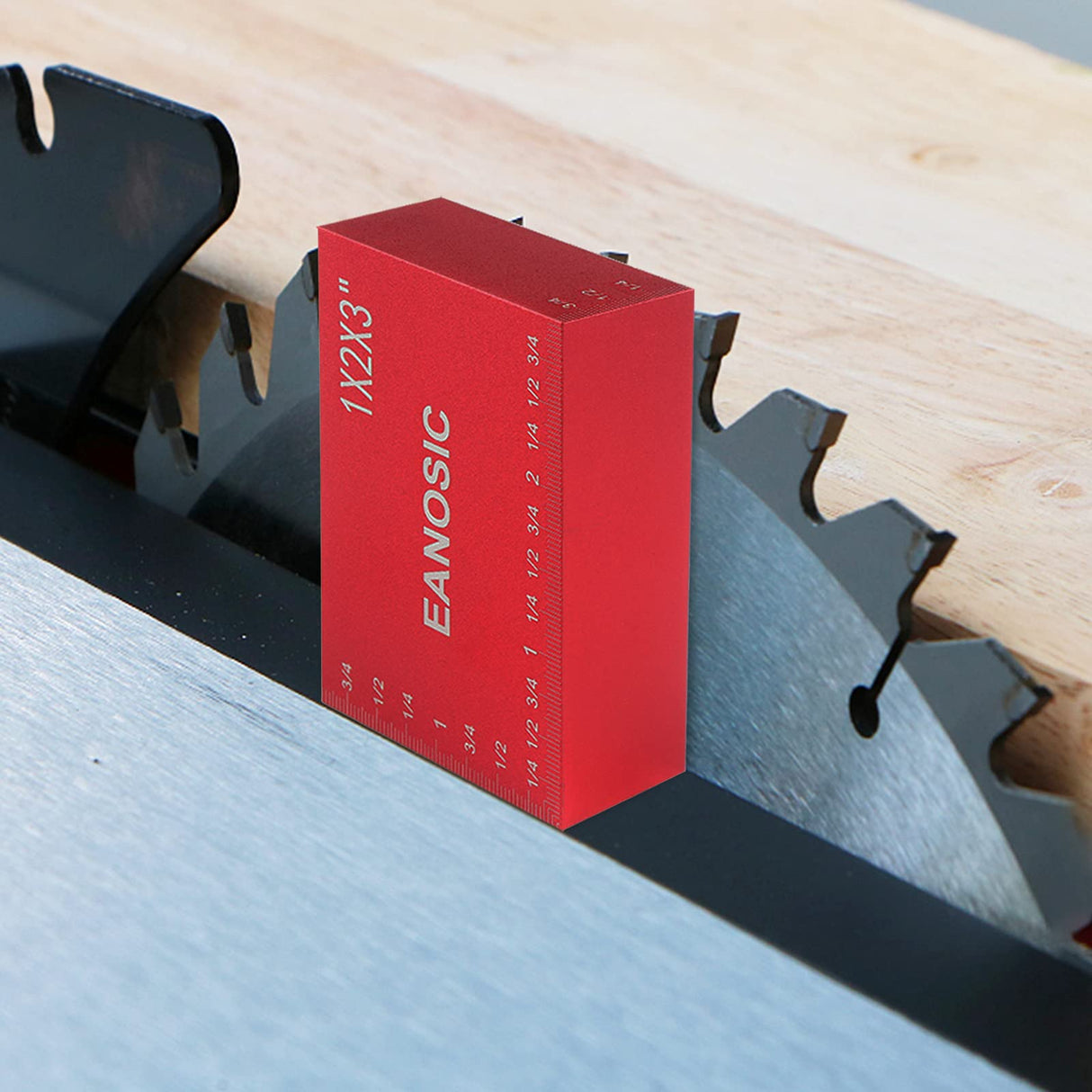 EANOSIC Setup Blocks Height Gauge Set, 15pcs Precision Aluminum Setup Bars for Router and Table Saw Accessories Woodworking Set Up, Bars Include EANOSIC