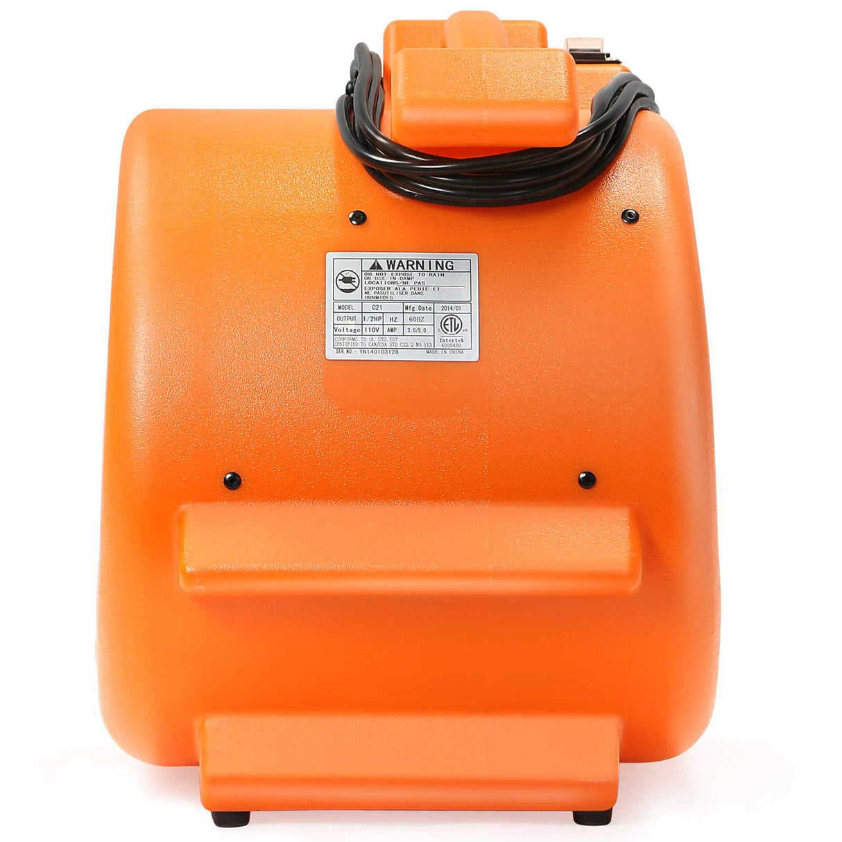Dryser Air Mover Carpet Dryer 2 Speed 1/2 HP Industrial Floor Fan - Orange Carpet Drying Fan Floor Blower Dryser