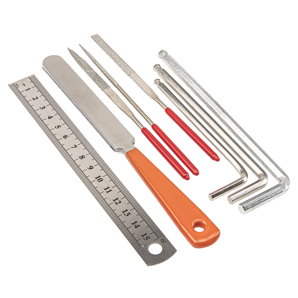 25Pcs Yootones Guitar Repairing Maintenance Tool with Kit String Action Ruler Gauge Measuring Tool Hex Wrench Set Files Fingerboard Guard Understring Yootones