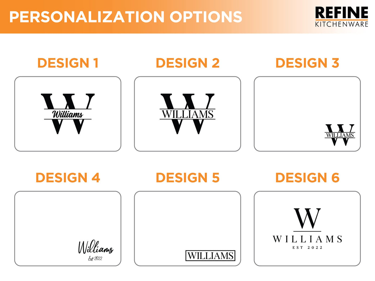 Refine Kitchenware Personalized Cutting Board, USA Made Custom Monogrammed Cutting Board, Custom Christmas Gift, Personalized Charcuterie Board WoodArtSupply