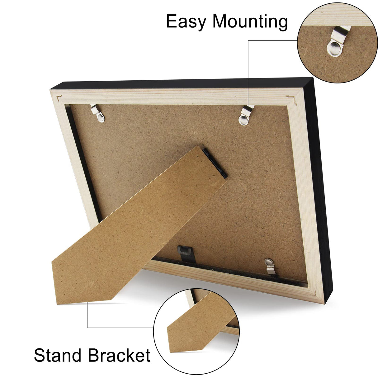 Personalized Picture Frame Wood Engraved Custom Photo Text Hanging/Tabletop Plaque for Valentine's Mother’s & Father's Day Wedding Gift WQingot