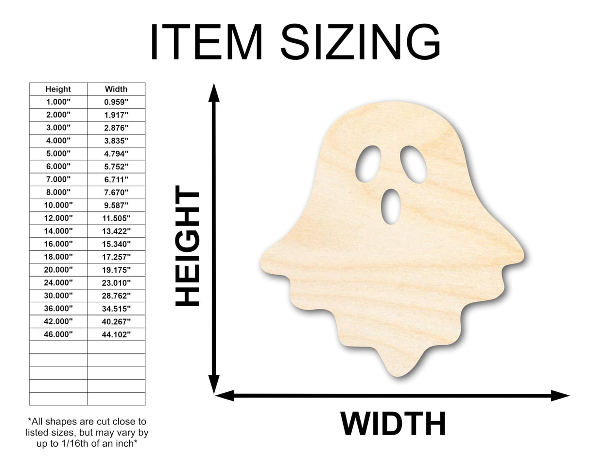 Unfinished Sheet Ghost Shape | Halloween Craft Cutout | up to 36" DIY 10" / 1/8" 24 Hour Crafts