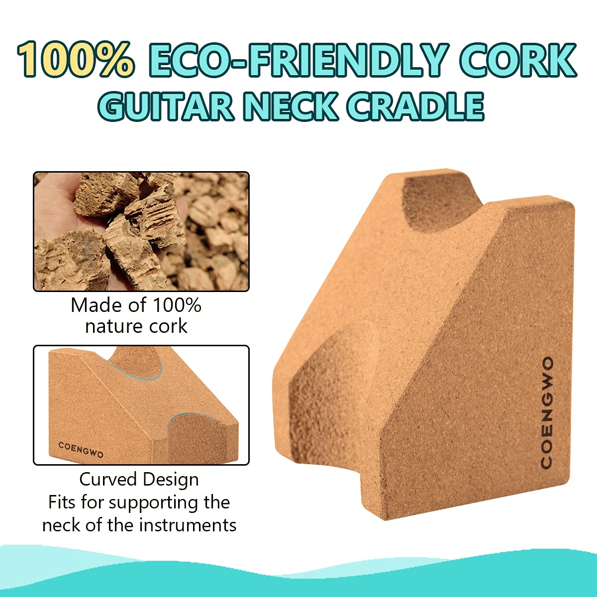 Guitar Neck Rest, Guitar Neck Cradle Support Pillow String Instrument Luthier Tool for Guitar Workstation, Ukuleles, Violins, Banjos, Mandolins COENGWO