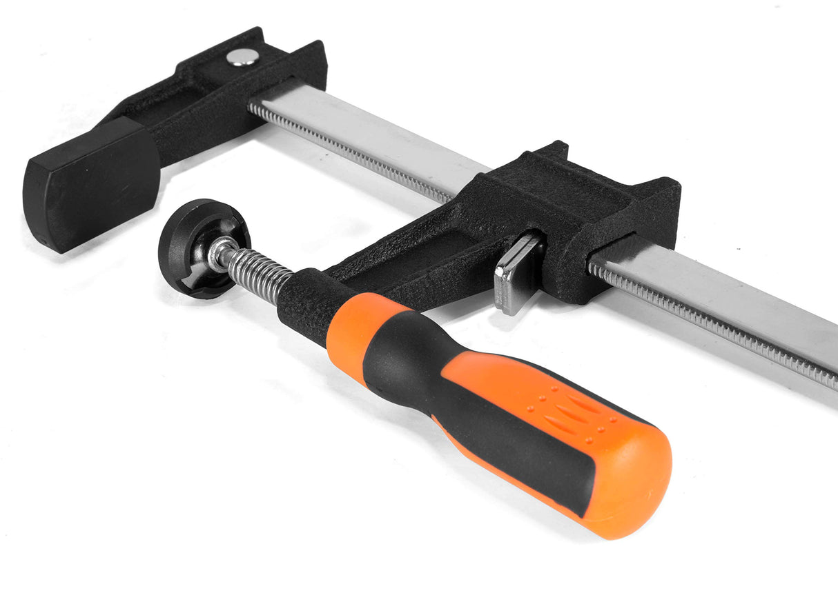 WEN 10206F2 Quick-Adjust 6-Inch Steel Bar Clamps with 2.5-Inch Throat and Micro-Adjustment Handle, Two Pack WEN