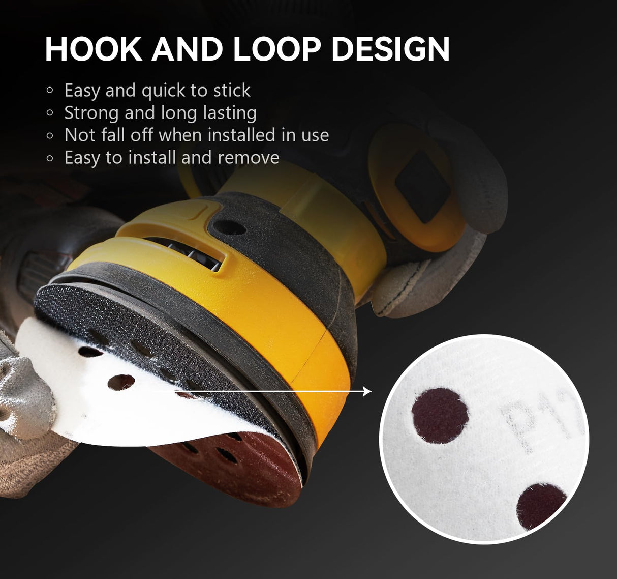 S SATC 72 PCS 5 Inch 8 Hole Hook and Loop Adhesive Sanding Discs Sandpaper for Random Orbital Sander 40 60 80 120 180 240 320 Grits S SATC
