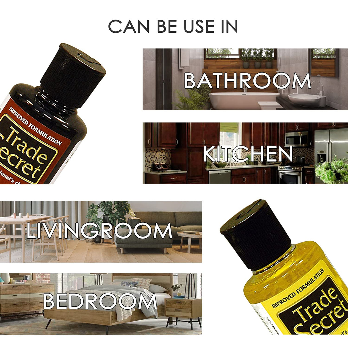 Trade Secret Scratch Remover for Wood Furniture and Floor Cover Nicks and Scratches, Camouflage Minor Defects (8oz / 236 Ml)โฆ (Light and Dark) Trade Secret