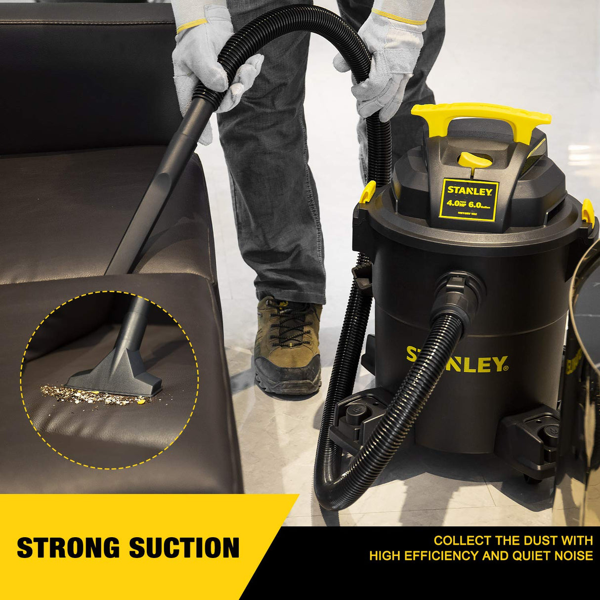 Stanley - SL18116P Wet/Dry Vacuum, 6 Gallon, 4 Horsepower Black Stanley