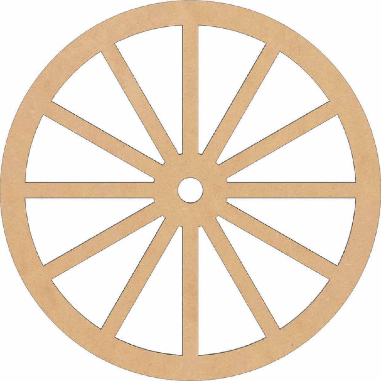 Wooden Wagon Wheel 15'' Cutout, Unfinished Wood Western Craft Shape, Spoked Wheel MDF Blank NEXTCraft