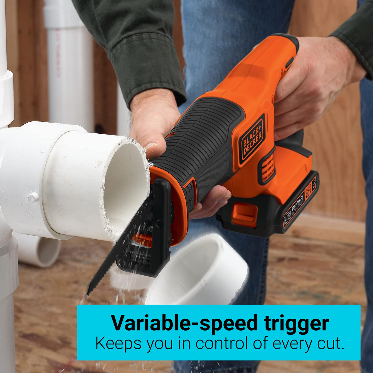 BLACK+DECKER 20V MAX* POWERCONNECT 7/8 in. Cordless Reciprocating Saw (BDCR20B) BLACK+DECKER