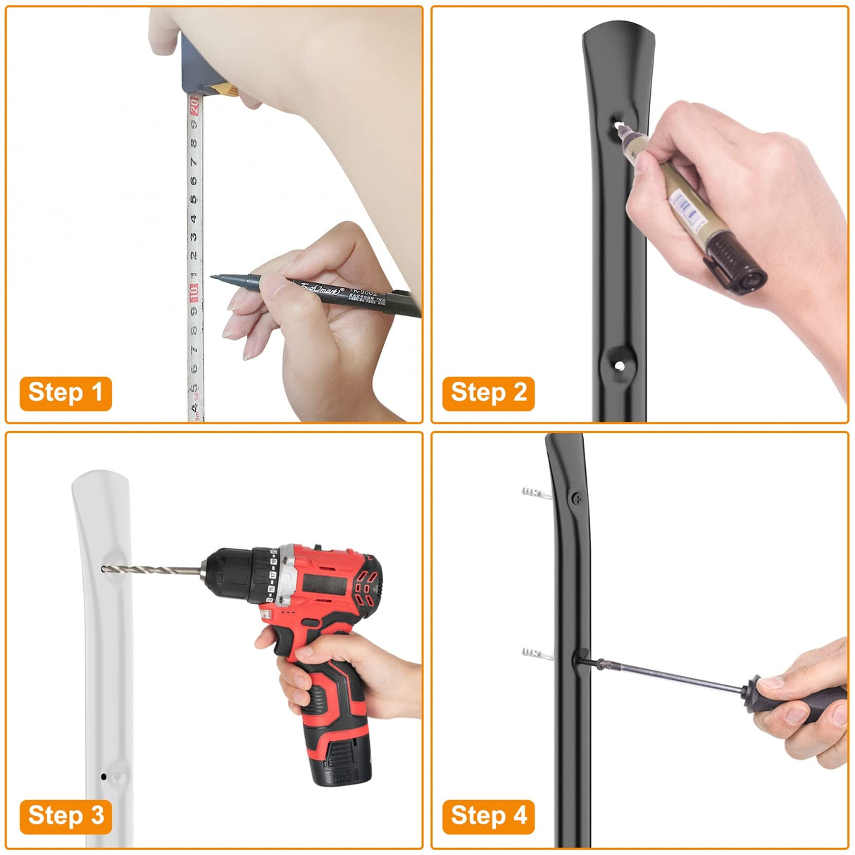 WALMANN Lightweight Kayak Storage Rack, Wall Mount Kayak Hooks for Garage Utility Storage Hangers for Canoe, Surfboard, Skiis, Snowboard, Paddle WALMANN