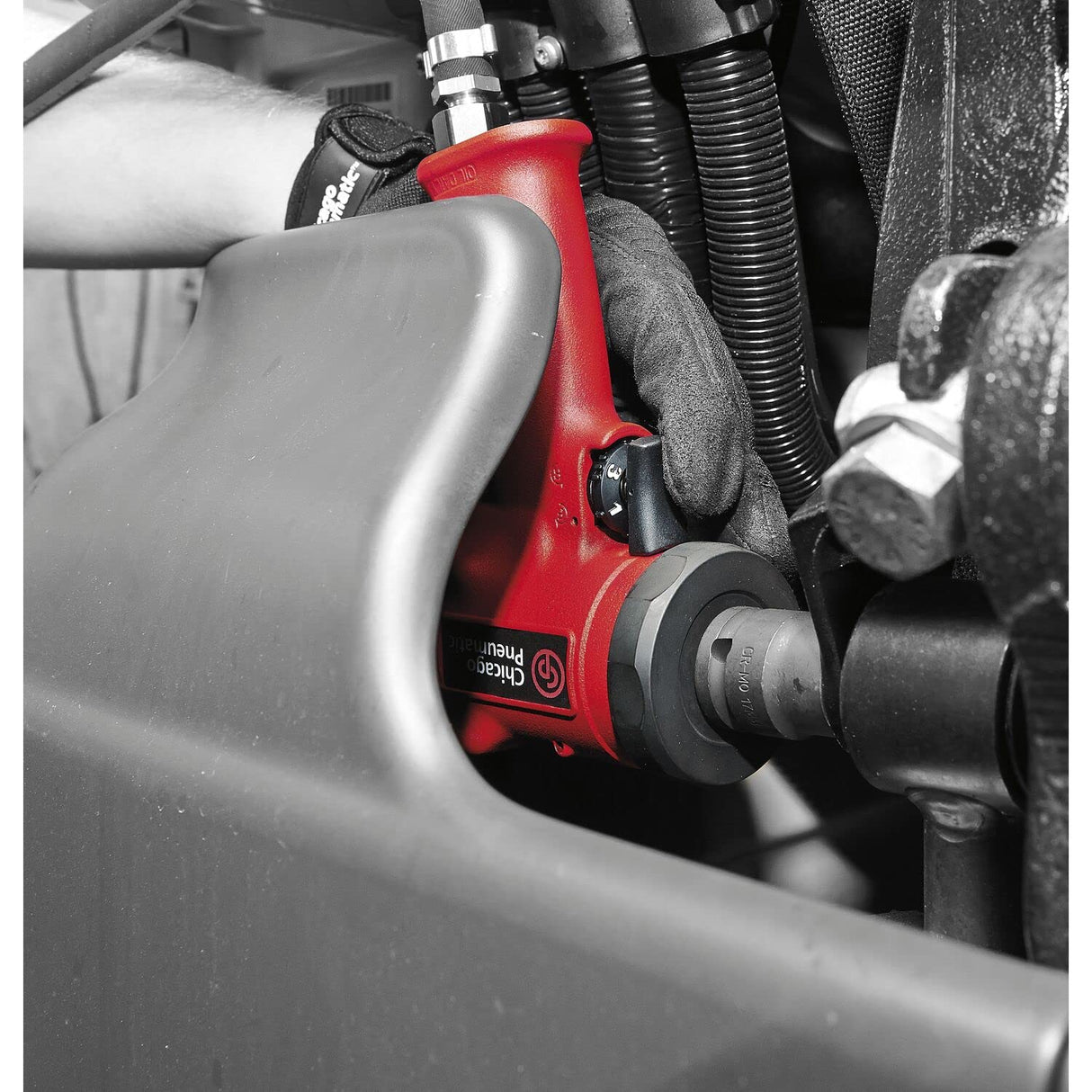 Chicago Pneumatic CP7732 1/2 Inch Air Impact Wrench, Steel Front Cover, Aluminum Body, Jumbo Hammer, One-Hand Operation, Max Torque Output 450 ft-lbs Chicago Pneumatic