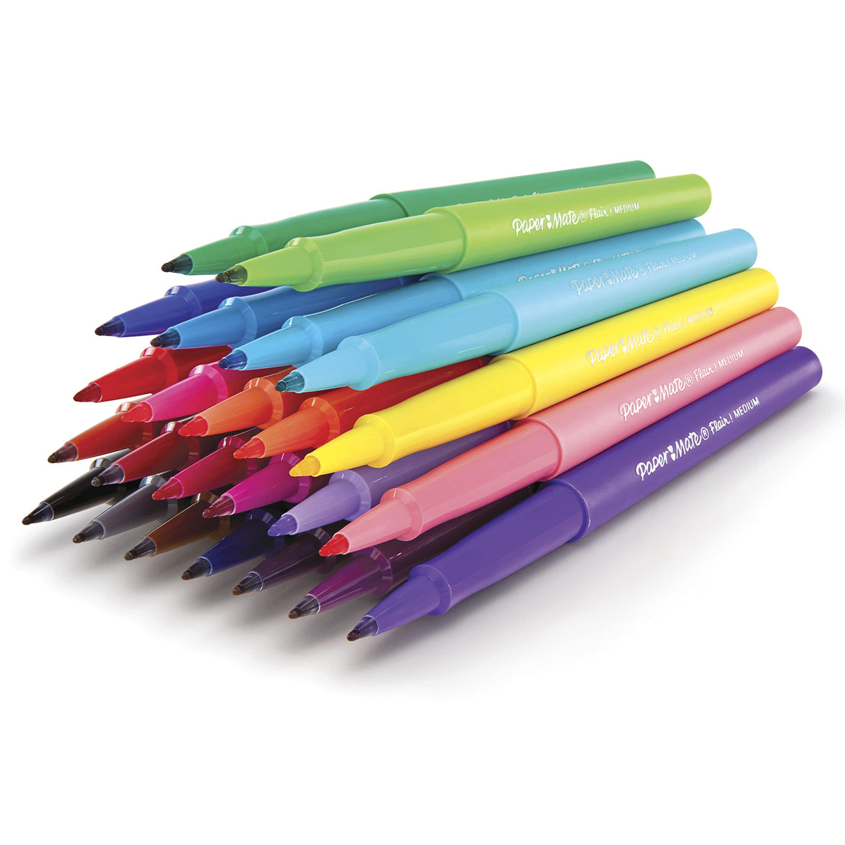 Paper Mate Felt Tip Pens Flair Marker Pens, Medium Point, Assorted, 24 Count Paper Mate