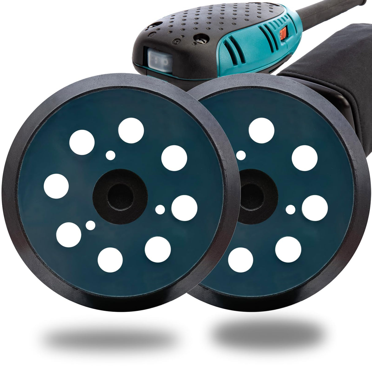 5 Inch 8 Hole Replacement Sander Pad for Makita BO5010 BO5030K BO5031K BO5041K XOB01Z Orbital Sander -5" Hook and Loop Sanding Pad for Wood and Tockrop