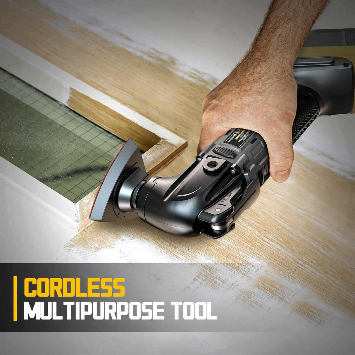 Cordless Oscillating Tool for Dewalt 20V Battery, Brushless-Motor Tool with Auxiliary Handle, 6 Variable Speed Oscillating Multi-Tool for Scraping, Cerycose