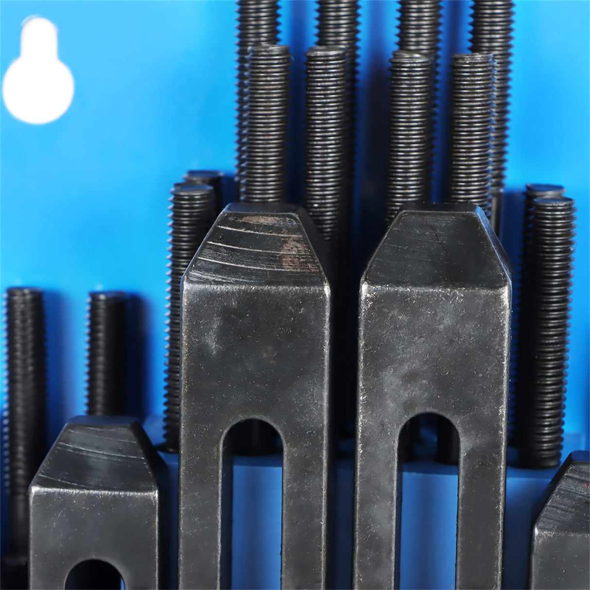 mitoharet 58 Pc 1/2 Inch T-Slot Hold Down Clamp Clamping Kit Mill Machinist Set Replacement for Bridgeport Milling Machine with Plastic Storage Box mitoharet