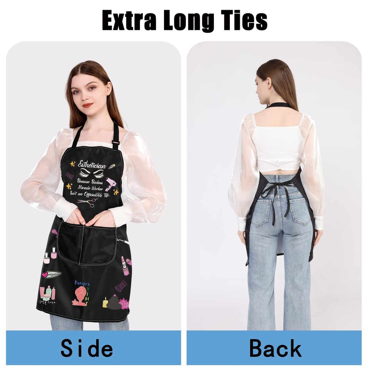 JXGZSO Esthetician Apron Estheticians Appreciation Gifts Cosmetologist Apron Gifts Makeup Artist Gifts Beautician Gift (Esthetician Apron) JXGZSO