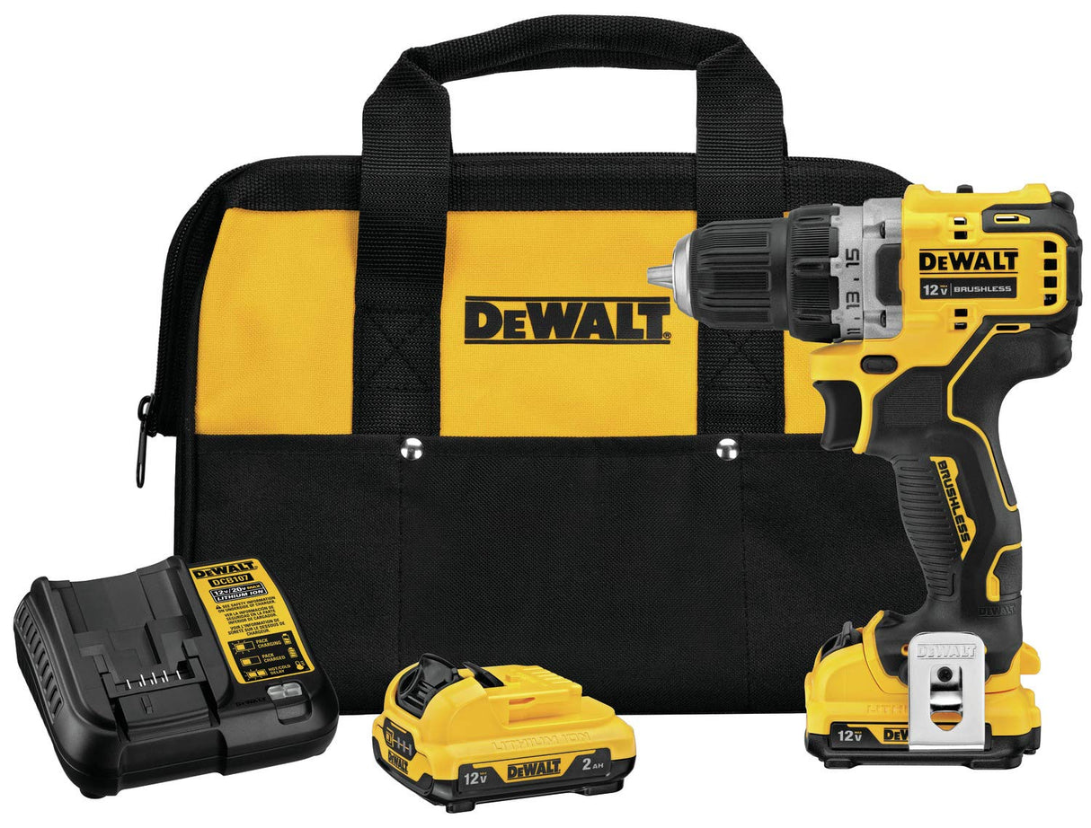 DEWALT XTREME 12V MAX* Cordless Drill / Driver Kit, 3/8-Inch (DCD701F2) DEWALT