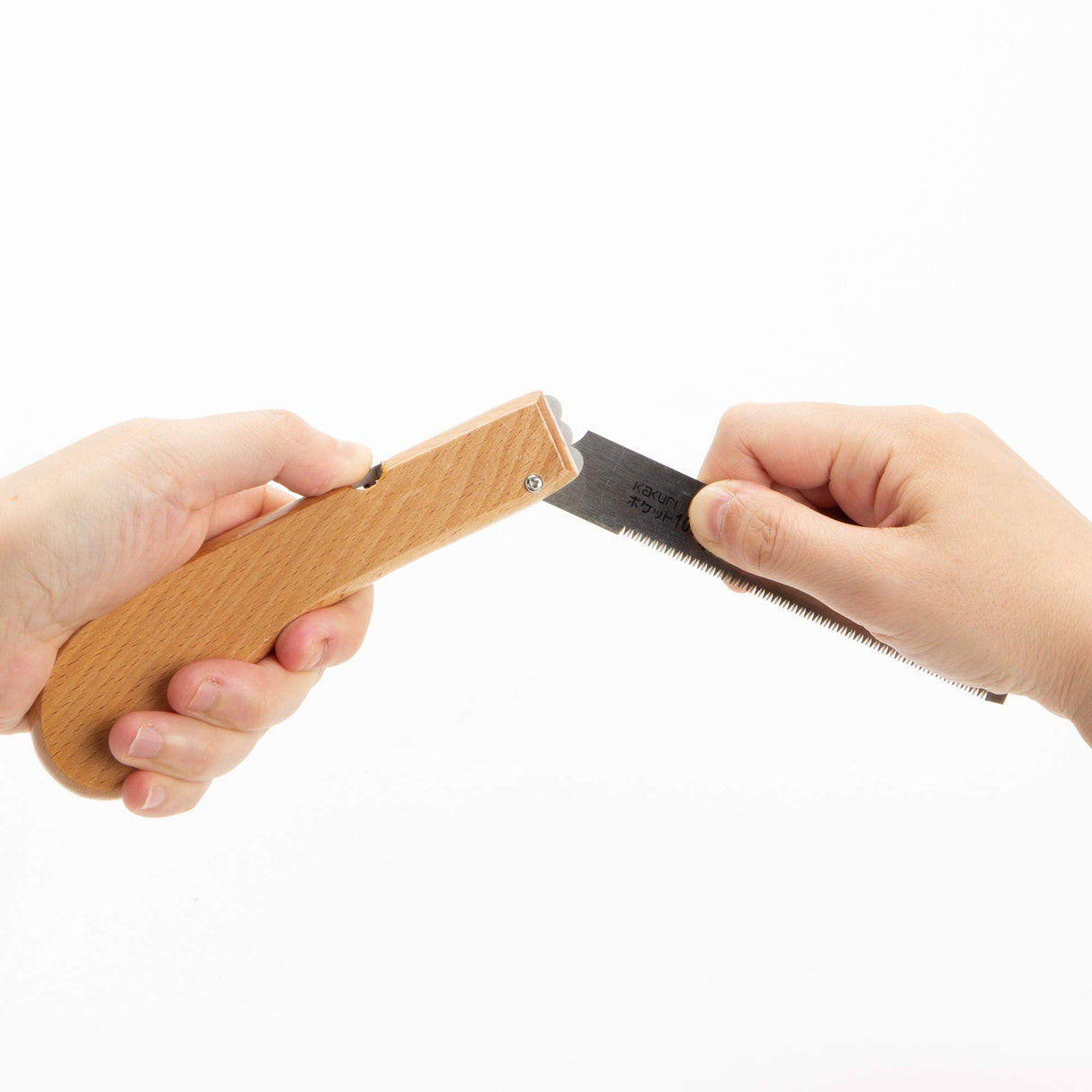 KAKURI Flush Cut Saw Folding 4" for Woodworking, Japanese Pull Saw Razor Sharp Flexible Japanese Steel Blade, Precision Trim Saw for Dowels, Pegs, KAKURI