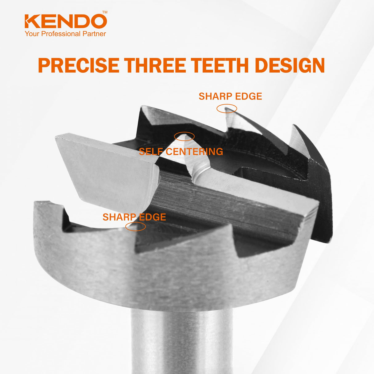 KENDO 16 Piece Forstner Bit Set, Made of Alloy Steel, Forstner Bits for Woodworking, Auger Opener Round Shank Drilling Cutting Tool for Hardwood, Kendo