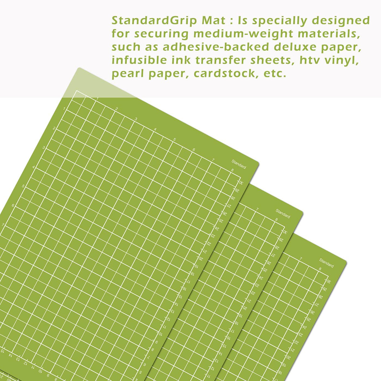 ReArt Standard Grip Mats for Cricut Joy Xtra - 12 x 8.5 Inches Craft Paper Cutting Mat Use with Printer Paper, Vellum, Light Cardstock & More, Sewing ReArt