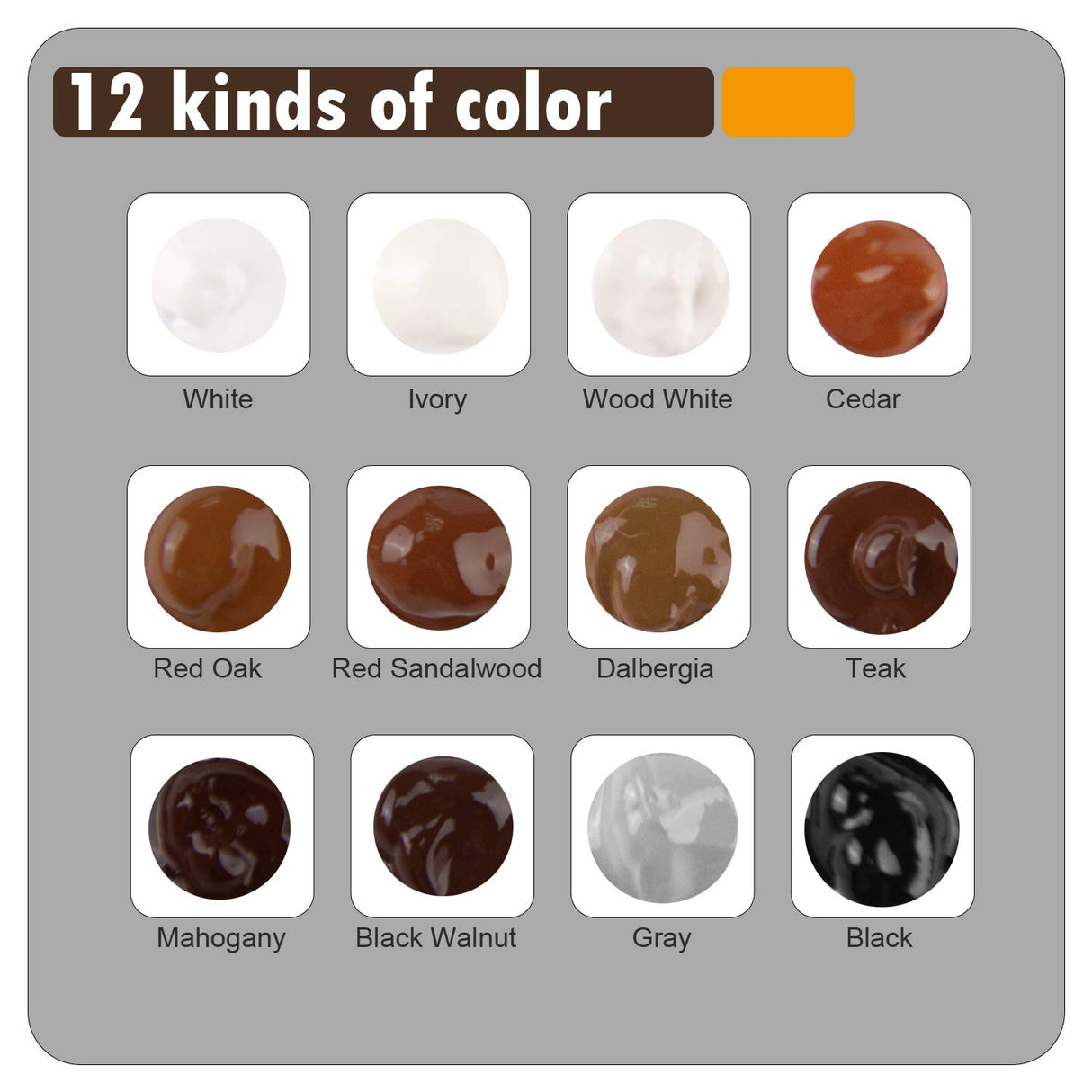 NADAMOO Wood Furniture Repair Kit Wood Filler Scratch Repair Furniture Touch Up Kit Cover Surface Scratch for Wooden Floor Table Door Cabinet Veneer, NADAMOO