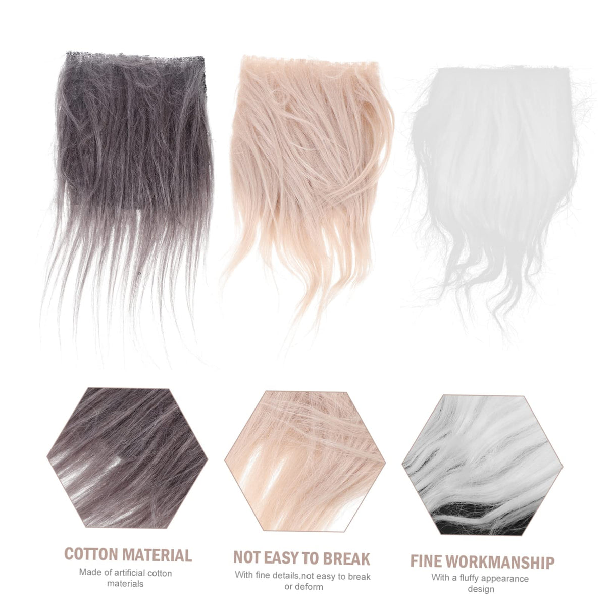 VILLCASE 1 Set Braid Suit Pre-Cut gnome Beard Gnome Doll Nose Arts and Crafts kit fursuits DIY gnome kit Mini Unfinished Wooden Balls mrs Cute Beards VILLCASE