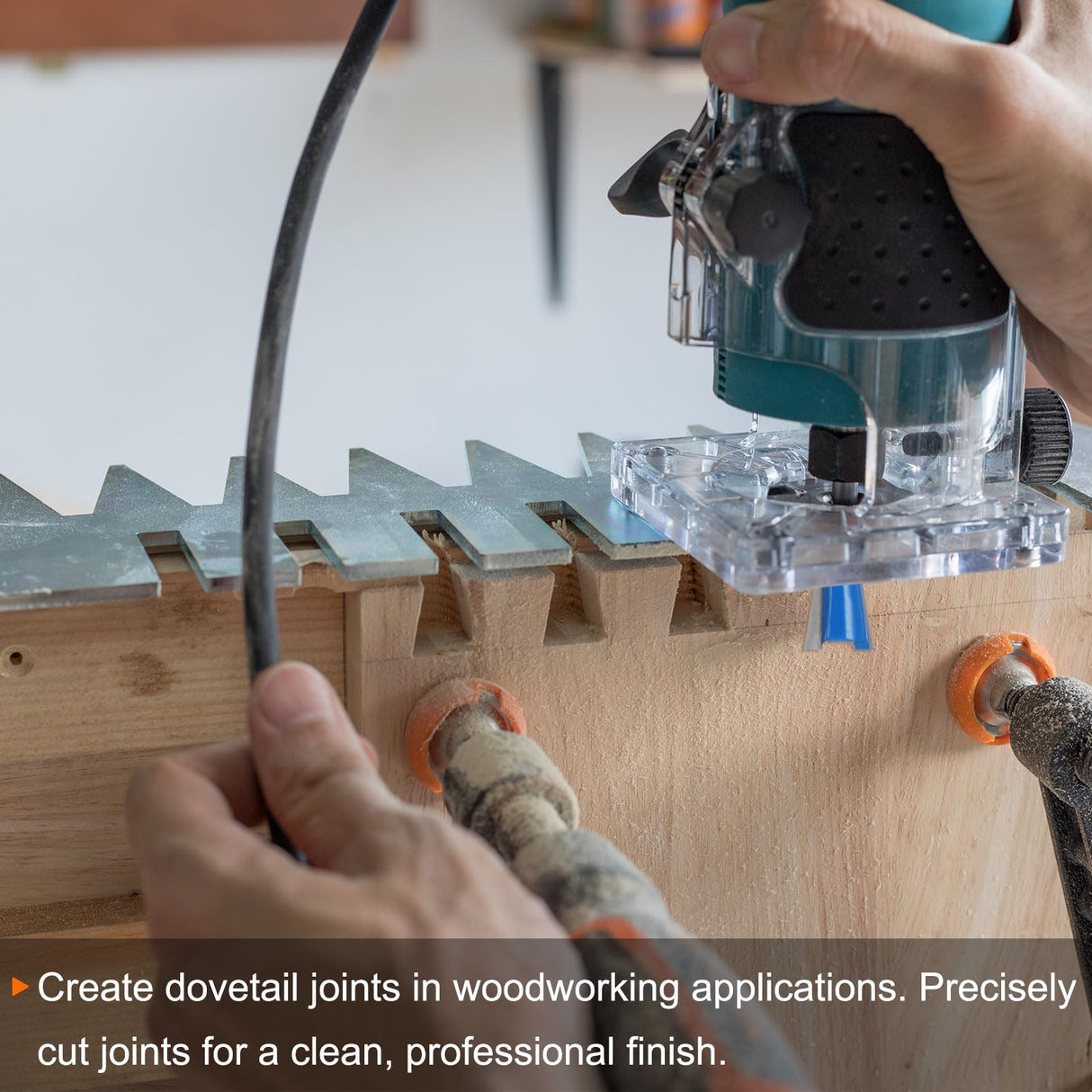 HARFINGTON Dovetail Router Bit 1/4" Shank 3/8" Dia Tungsten Carbide 8 Degree Dovetail Joint Joinery Bit for Drawer Cabinet Box Joints Making HARFINGTON