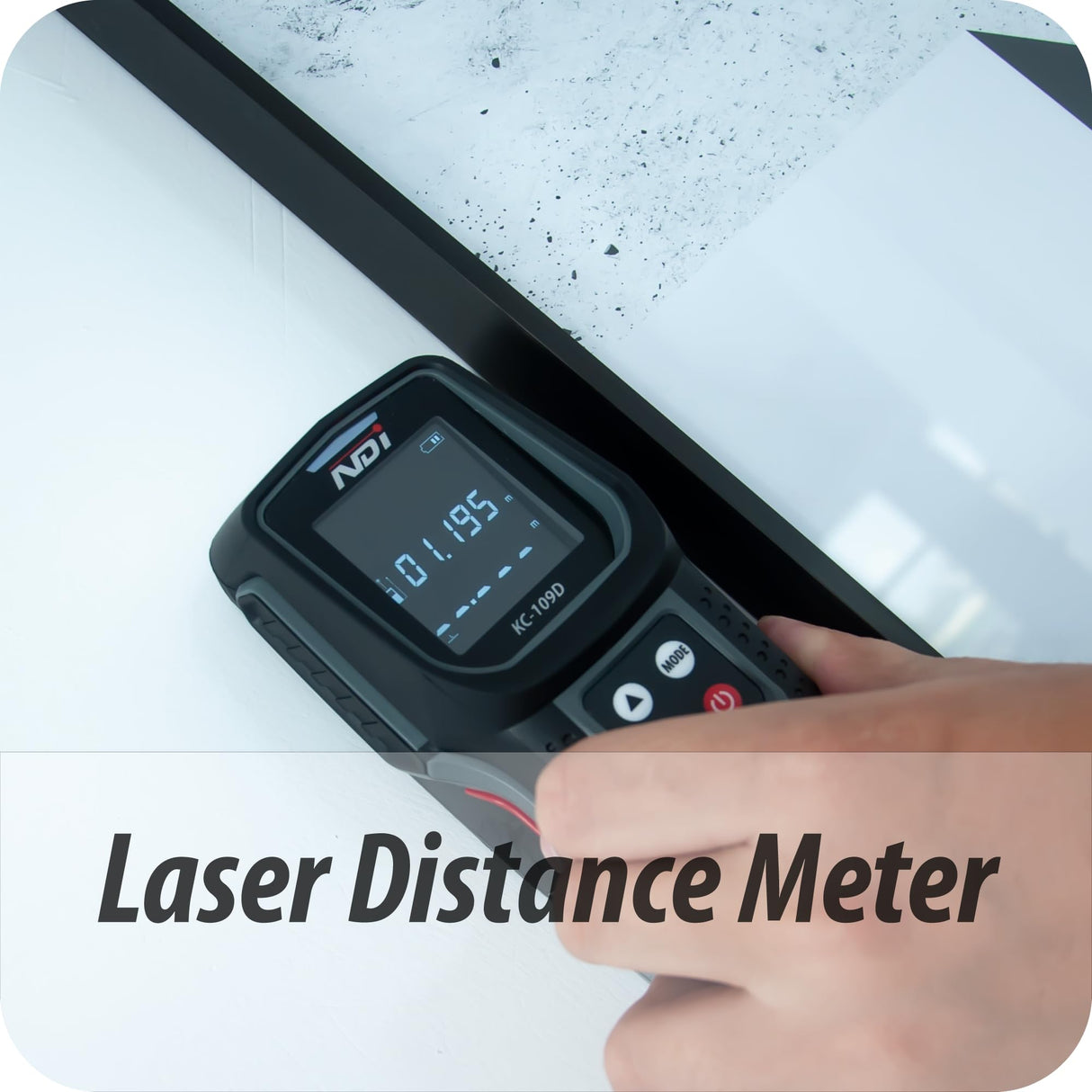 5 in 1 Multi Function Stud Finder Wall Scanner with Laser Distance Meter Metal Framing Tool Joist Pipe Finder and Live Wire Detection NDI